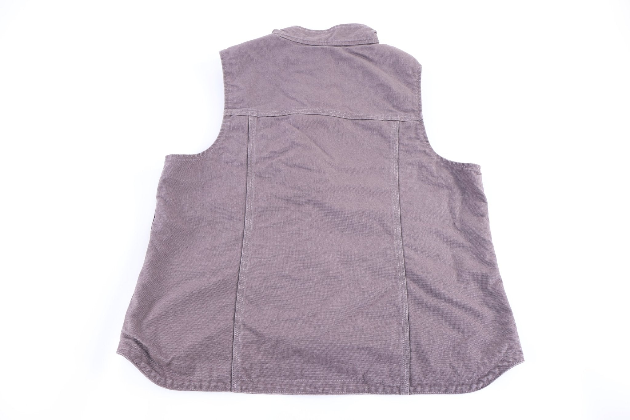 Women's Carhartt Logo Patch Grey Full Zip Vest - Vest - Thrifted Threads