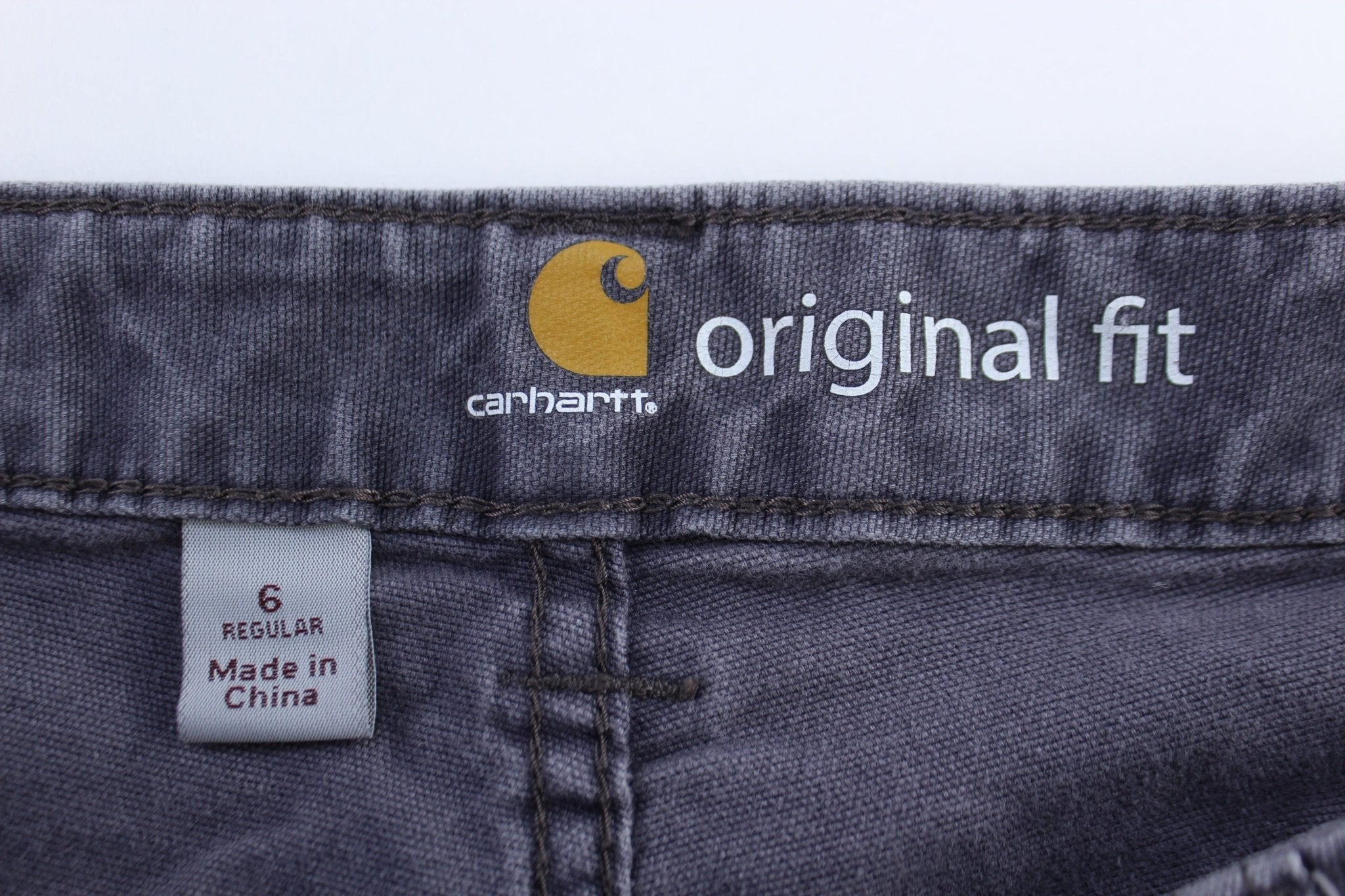 Womens Carhartt Logo Patch Grey Pants - Pants/Shorts - Thrifted Threads