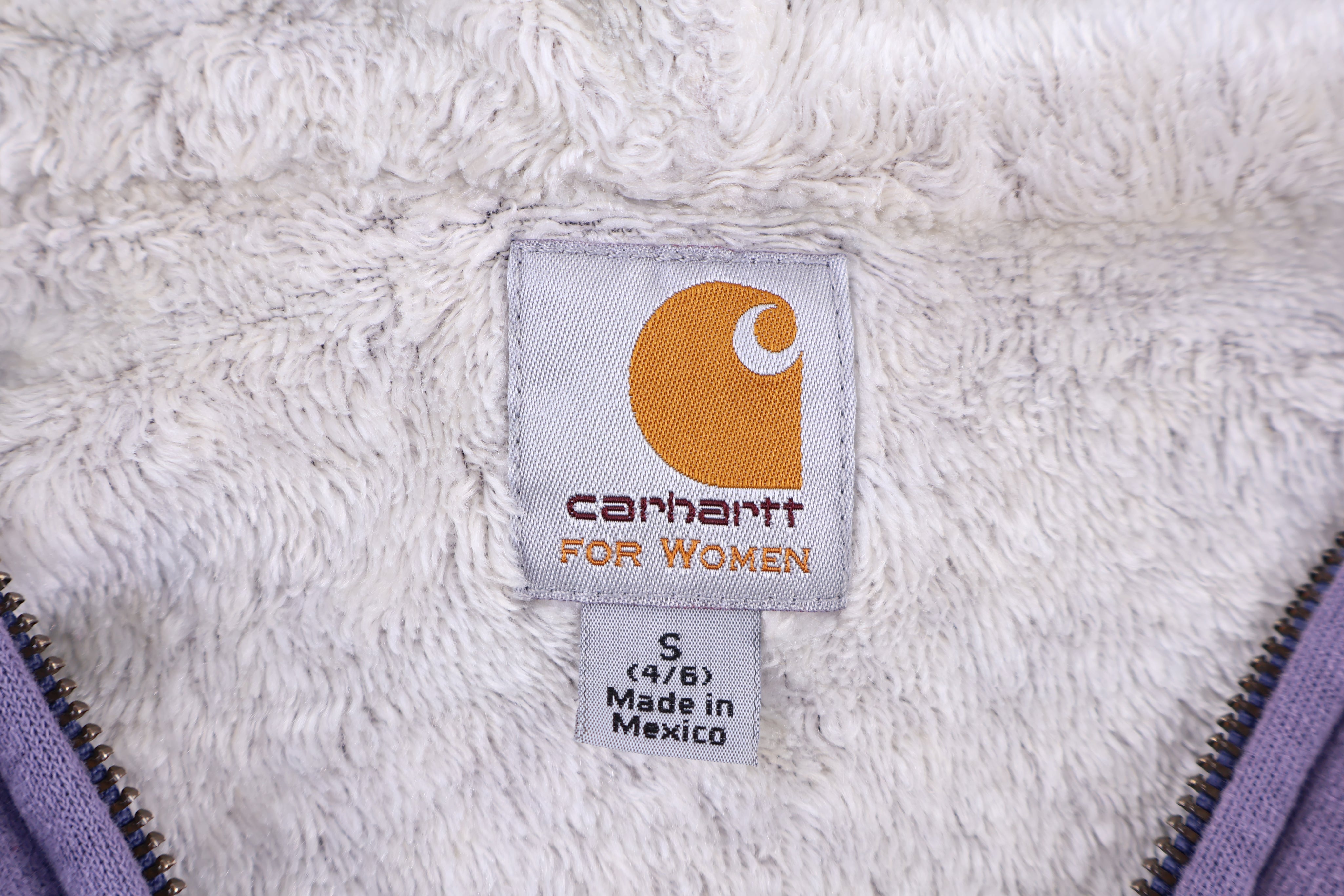 Women's Carhartt Logo Patch Purple Full Zip Jacket - Jacket - Thrifted Threads