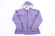 Women's Carhartt Logo Patch Purple Full Zip Jacket - Jacket - Thrifted Threads