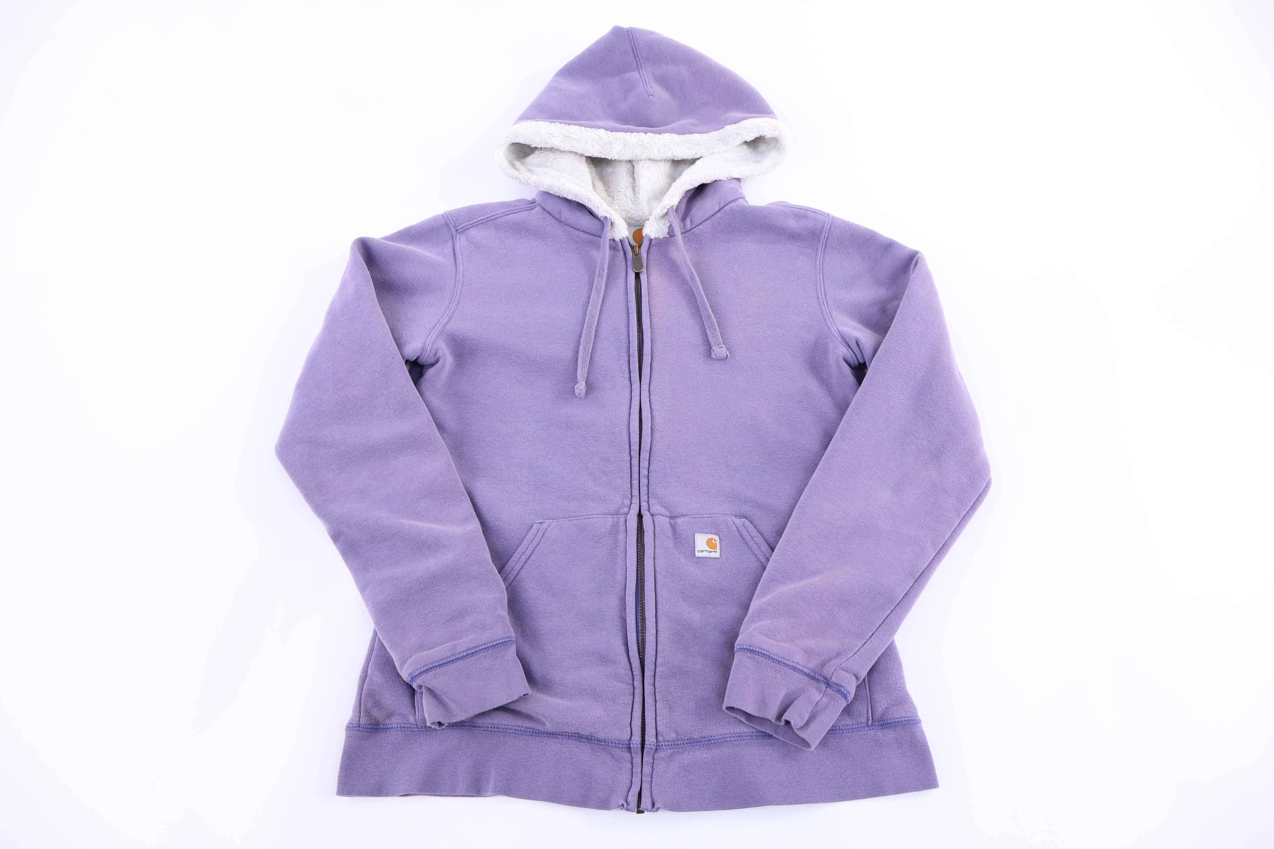 Women's Carhartt Logo Patch Purple Full Zip Jacket - Jacket - Thrifted Threads