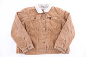 Women's Carhartt Logo Patch Tan Sherpa Lined Jacket - Jacket - Thrifted Threads