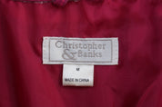 Women's Christopher & Banks Pink Leather Suede Jacket - Jacket - Thrifted Threads