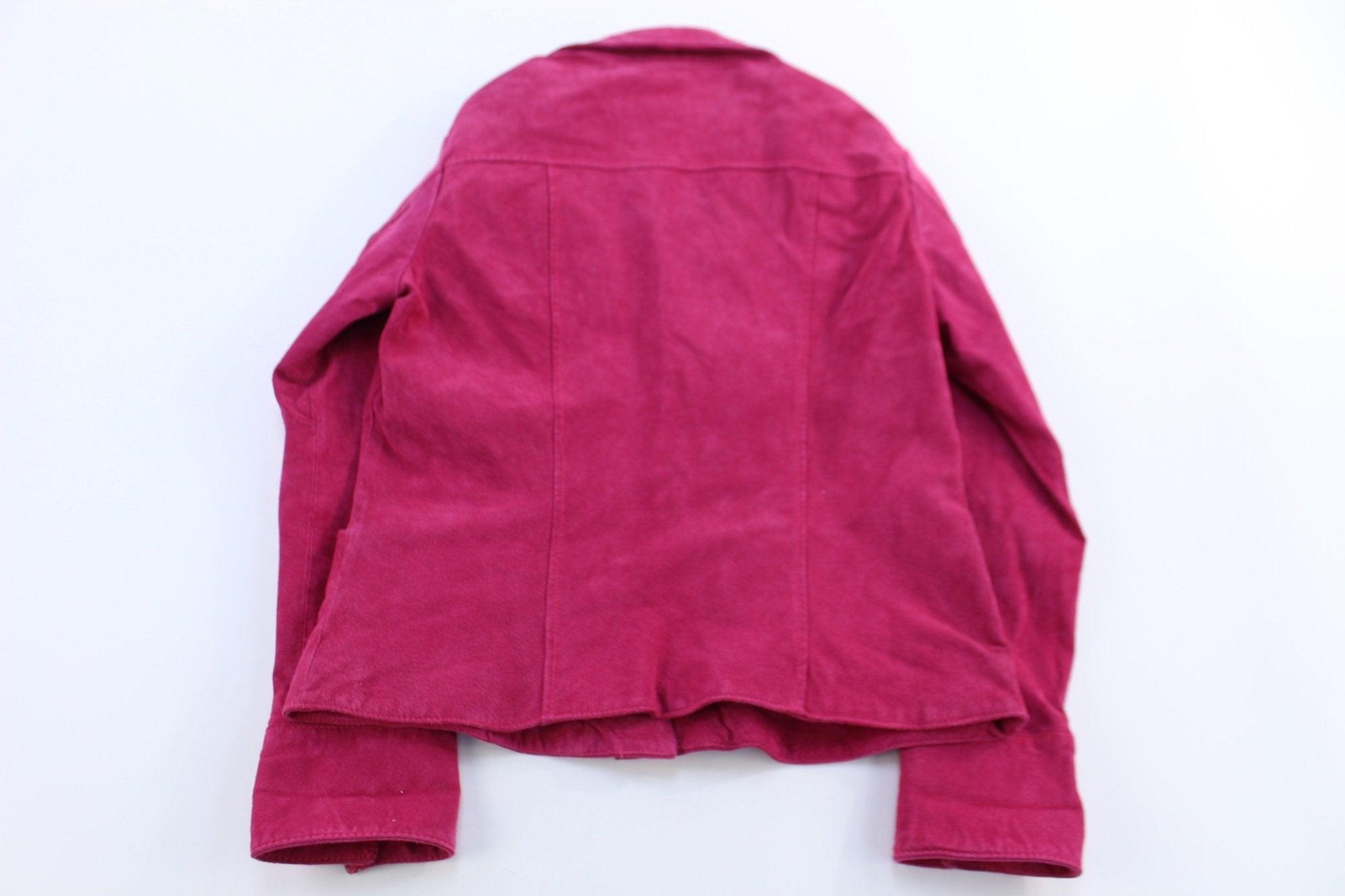 Women's Christopher & Banks Pink Leather Suede Jacket - Jacket - Thrifted Threads