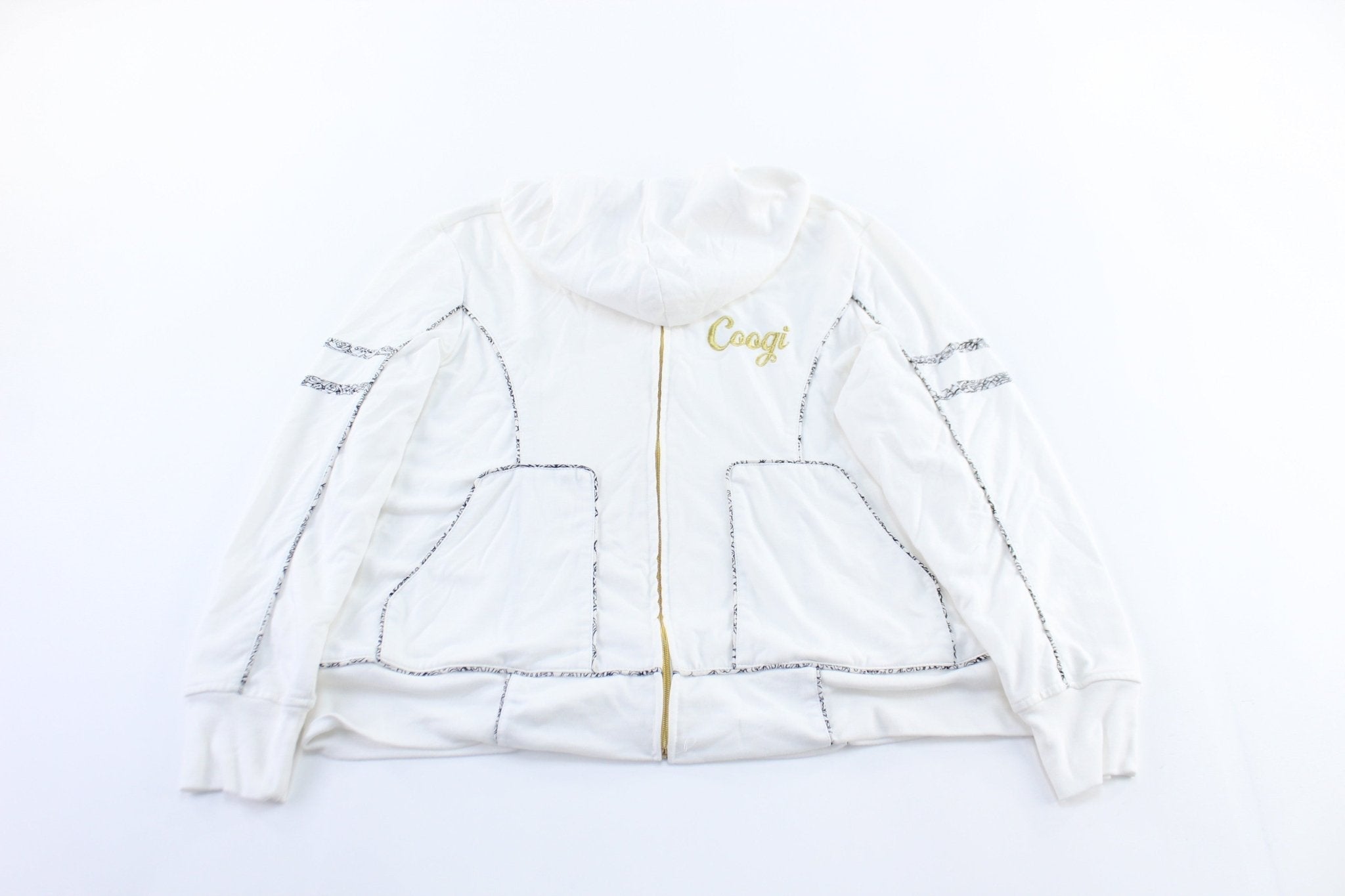 Women's Coogi Embroidered White Zip Up Jacket - Jacket - Thrifted Threads