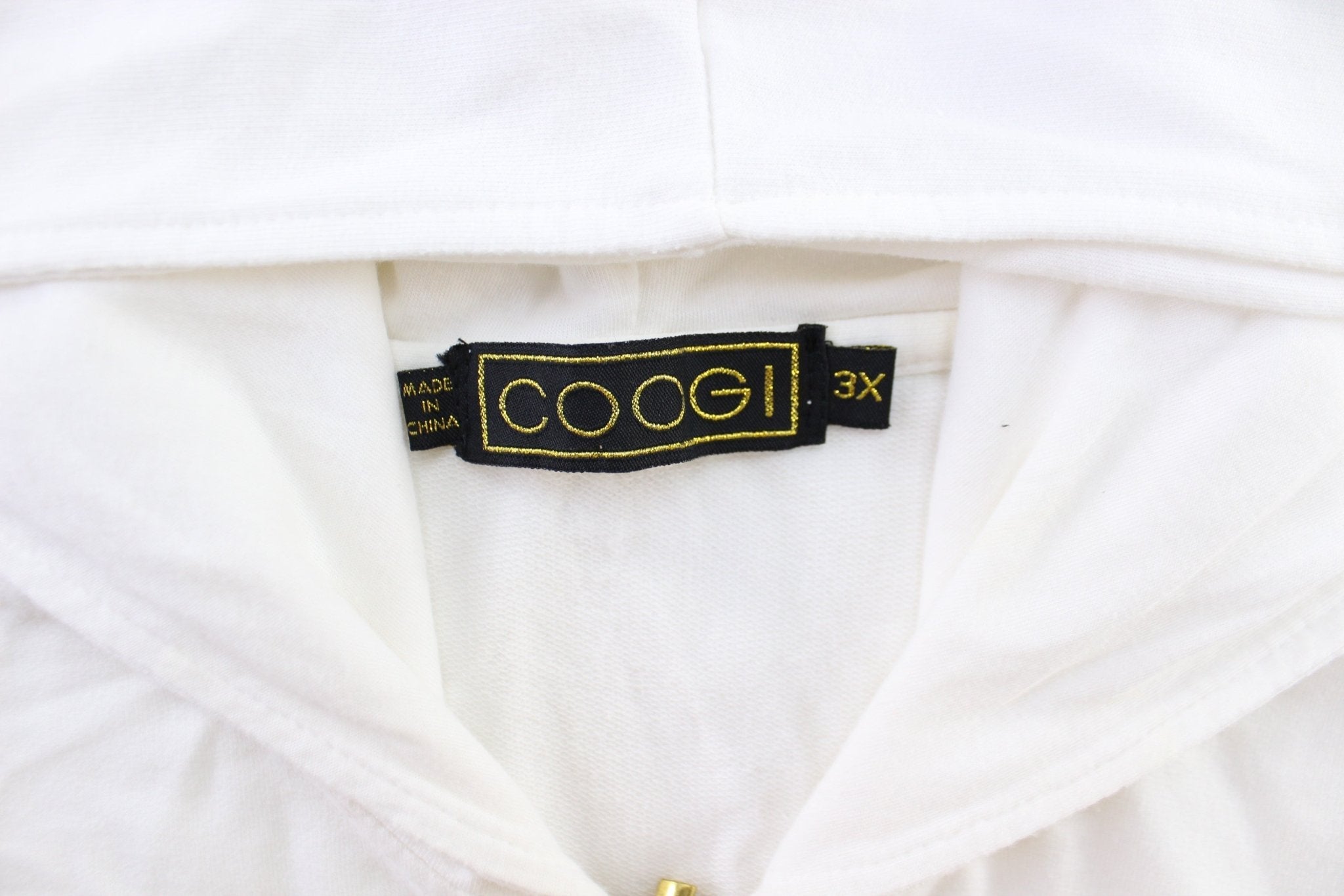 Women's Coogi Embroidered White Zip Up Jacket - Jacket - Thrifted Threads