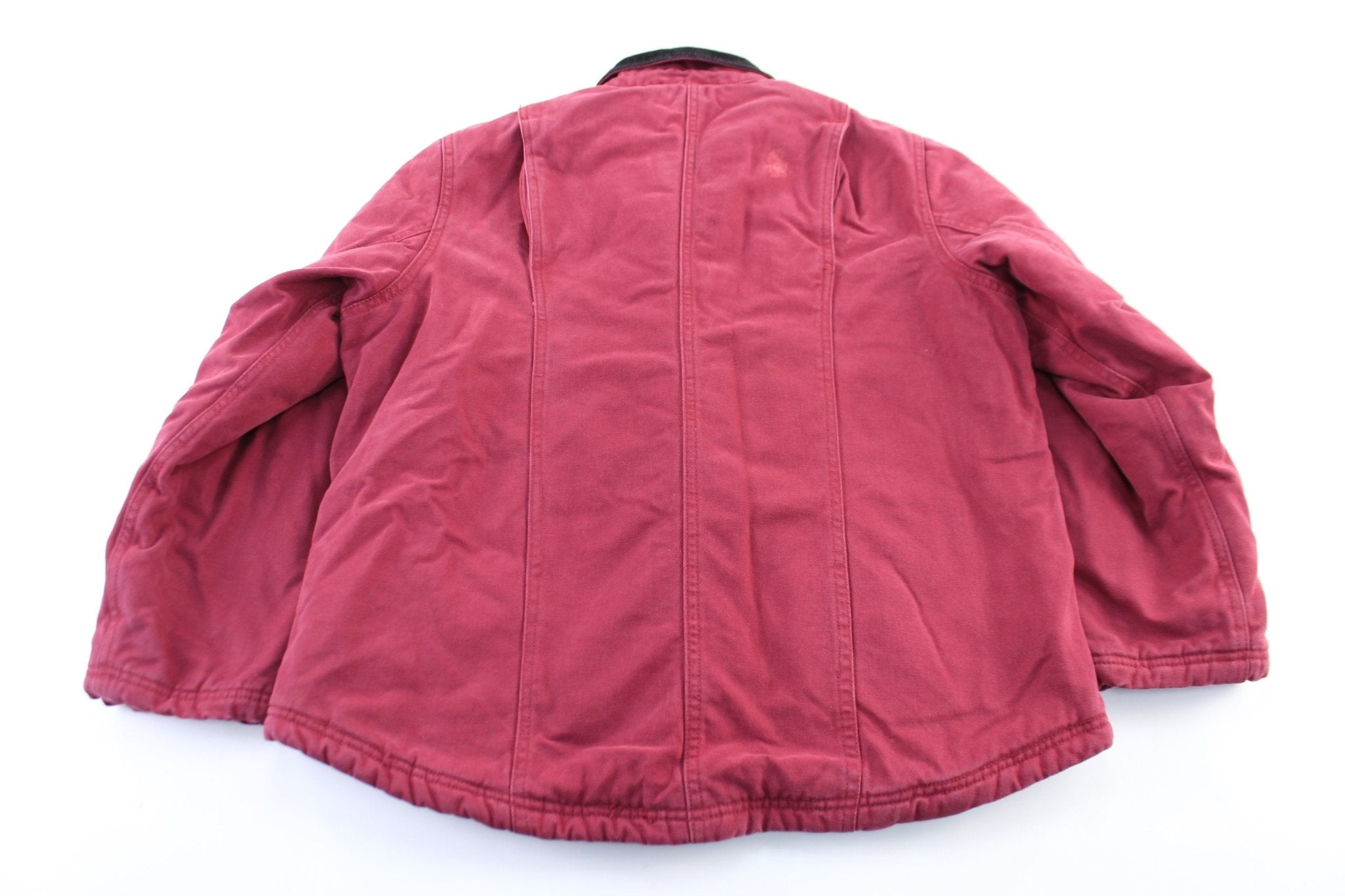 Women's Dickie's Logo Patch Red Zip Up Jacket - ThriftedThreads.com