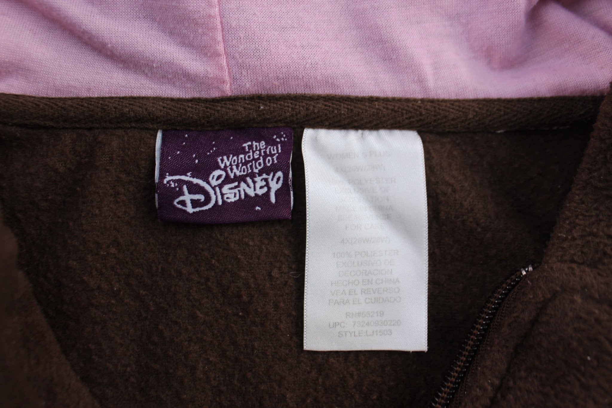 Women's Disney Embroidered Tinker Bell Fleece Pullover - ThriftedThreads.com