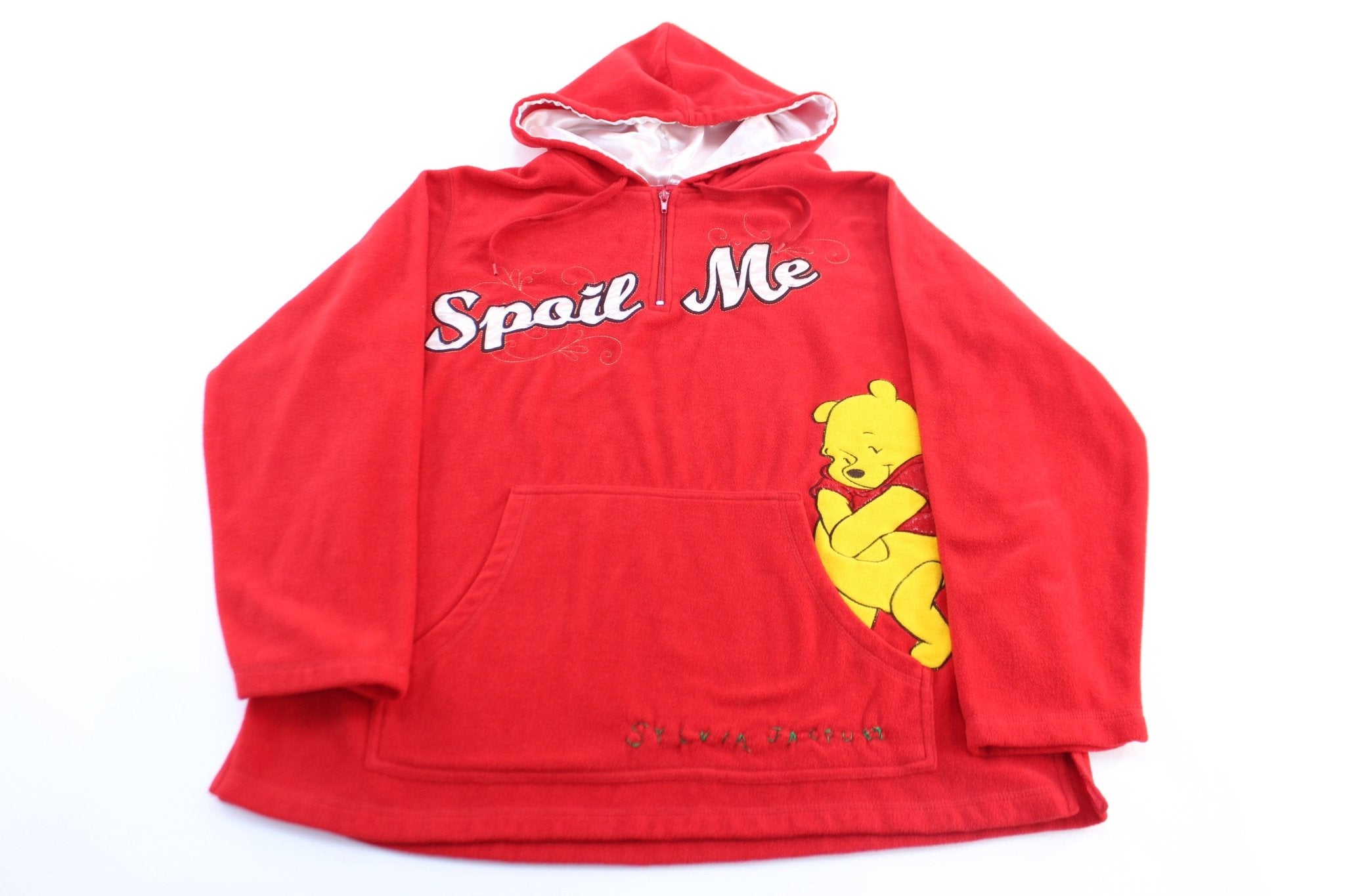 Women's Disney Embroidered Winnie The Pooh Pullover Hoodie - ThriftedThreads.com