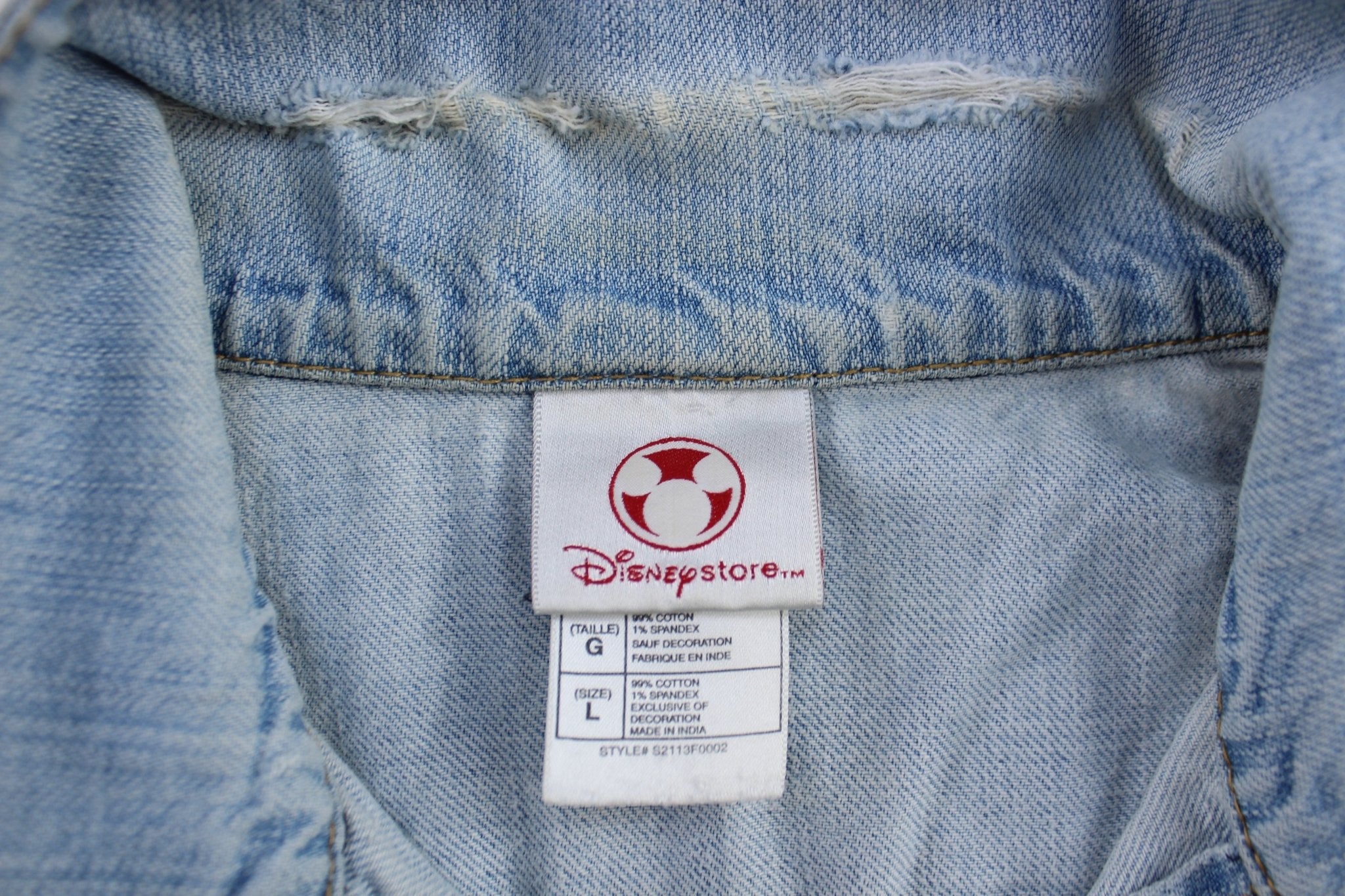 Women's Disney Mickey & Minnie Mouse Denim Jacket - ThriftedThreads.com