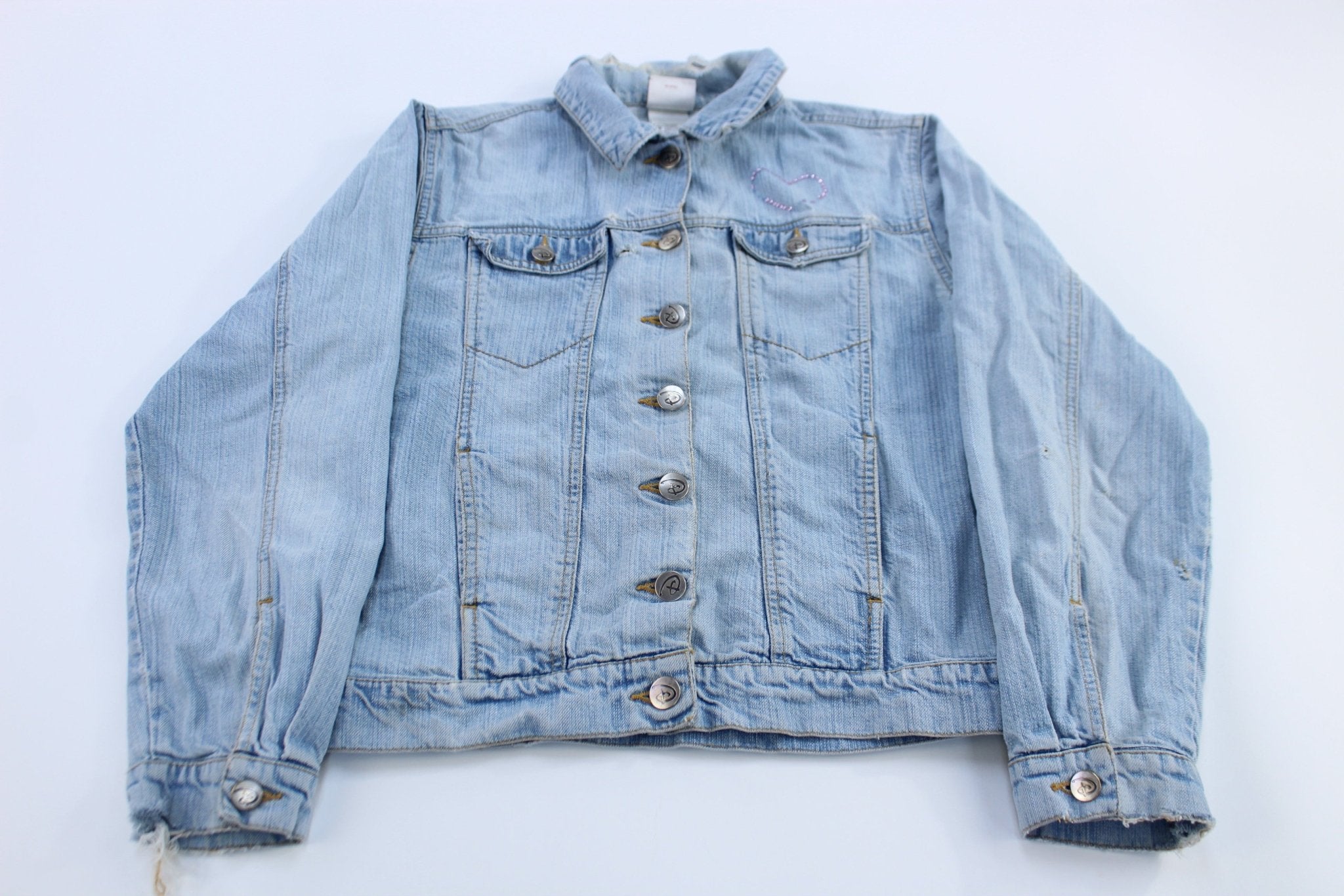 Women's Disney Mickey & Minnie Mouse Denim Jacket - ThriftedThreads.com