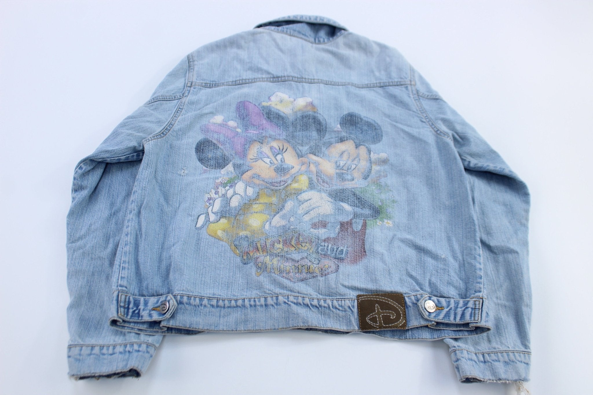 Women's Disney Mickey & Minnie Mouse Denim Jacket - ThriftedThreads.com