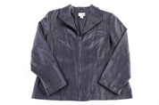 Women's East 5Th Black Full Zip Leather Jacket - Jacket - Thrifted Threads