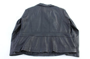 Women's East 5th Black Full Zip Leather Jacket - Jacket - Thrifted Threads