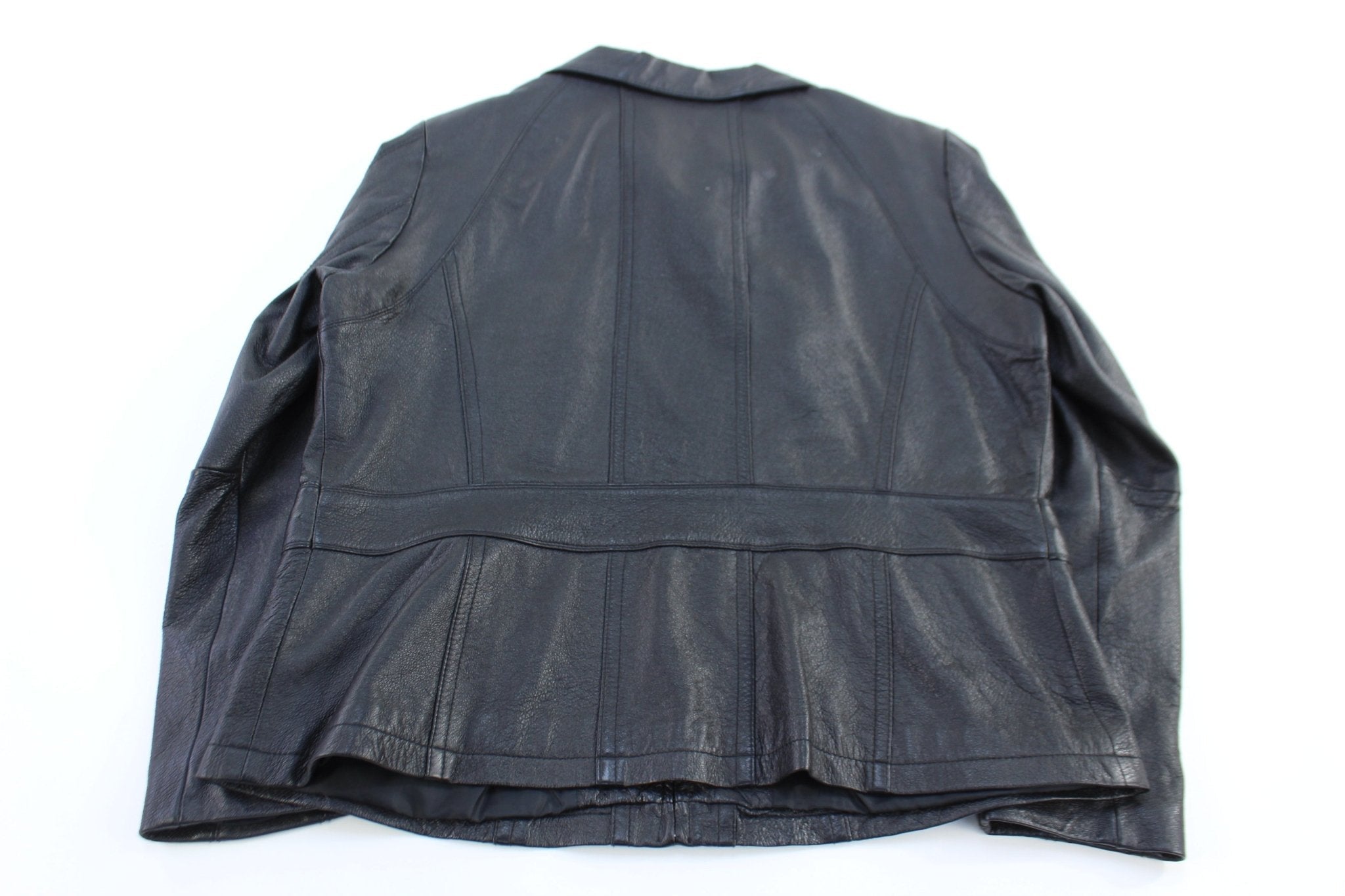 Women's East 5th Black Full Zip Leather Jacket - Jacket - Thrifted Threads