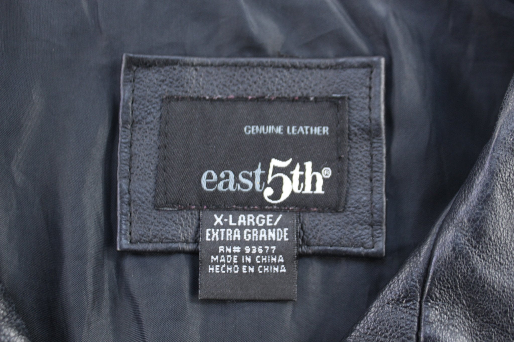 Women's East 5th Black Full Zip Leather Jacket - Jacket - Thrifted Threads