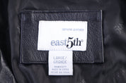 Women's East 5th Black Leather Coat - Jacket - Thrifted Threads