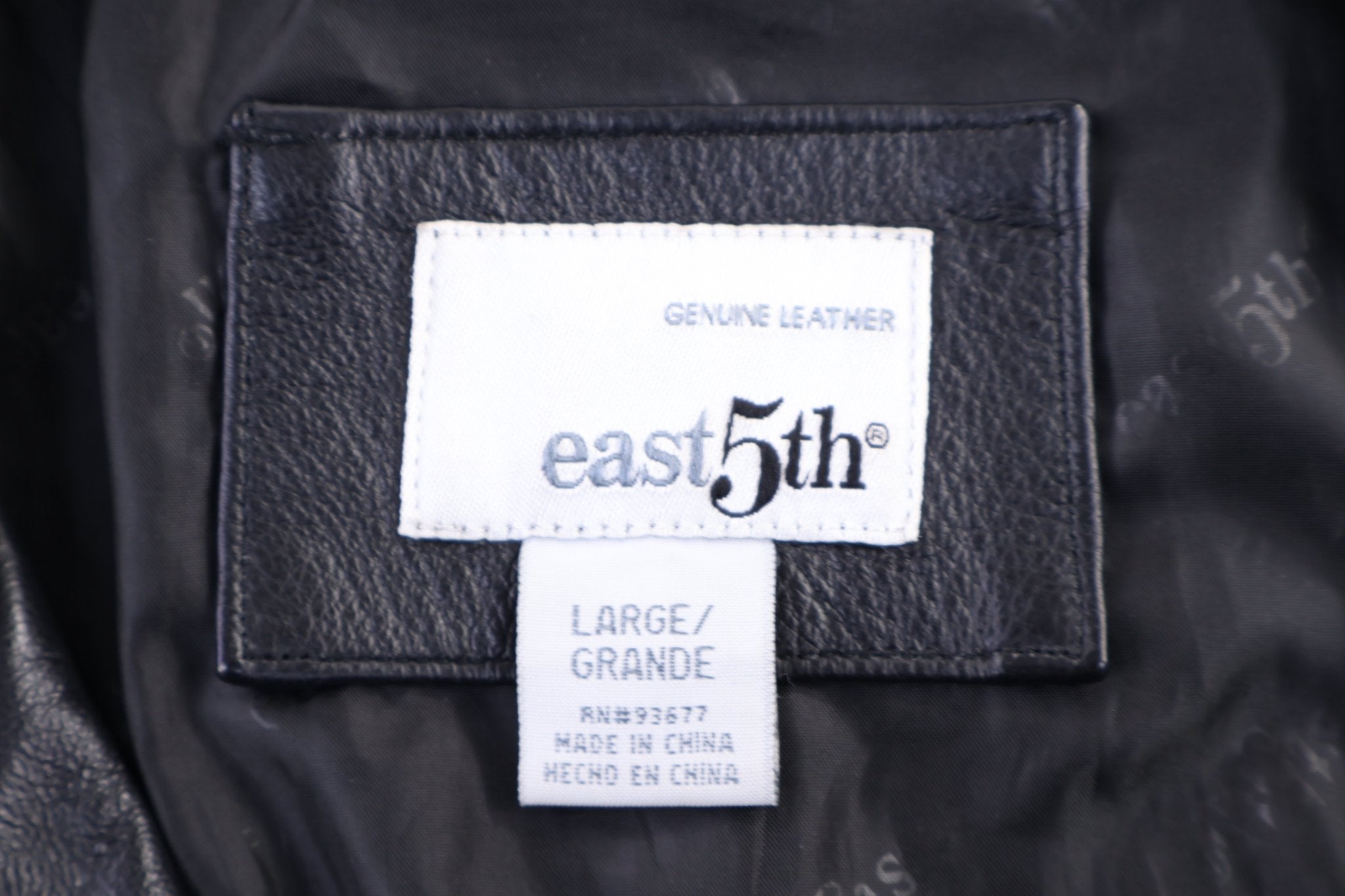 Women's East 5th Black Leather Coat - Jacket - Thrifted Threads