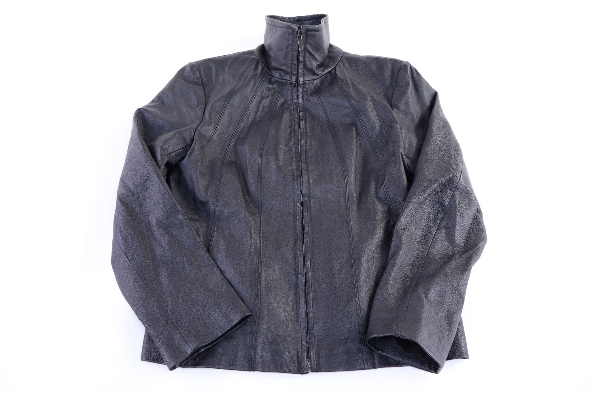 Women's East 5th Black Leather Jacket - Jacket - Thrifted Threads