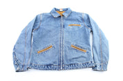 Women's Ethyl Denim Zip Up Jacket - ThriftedThreads.com