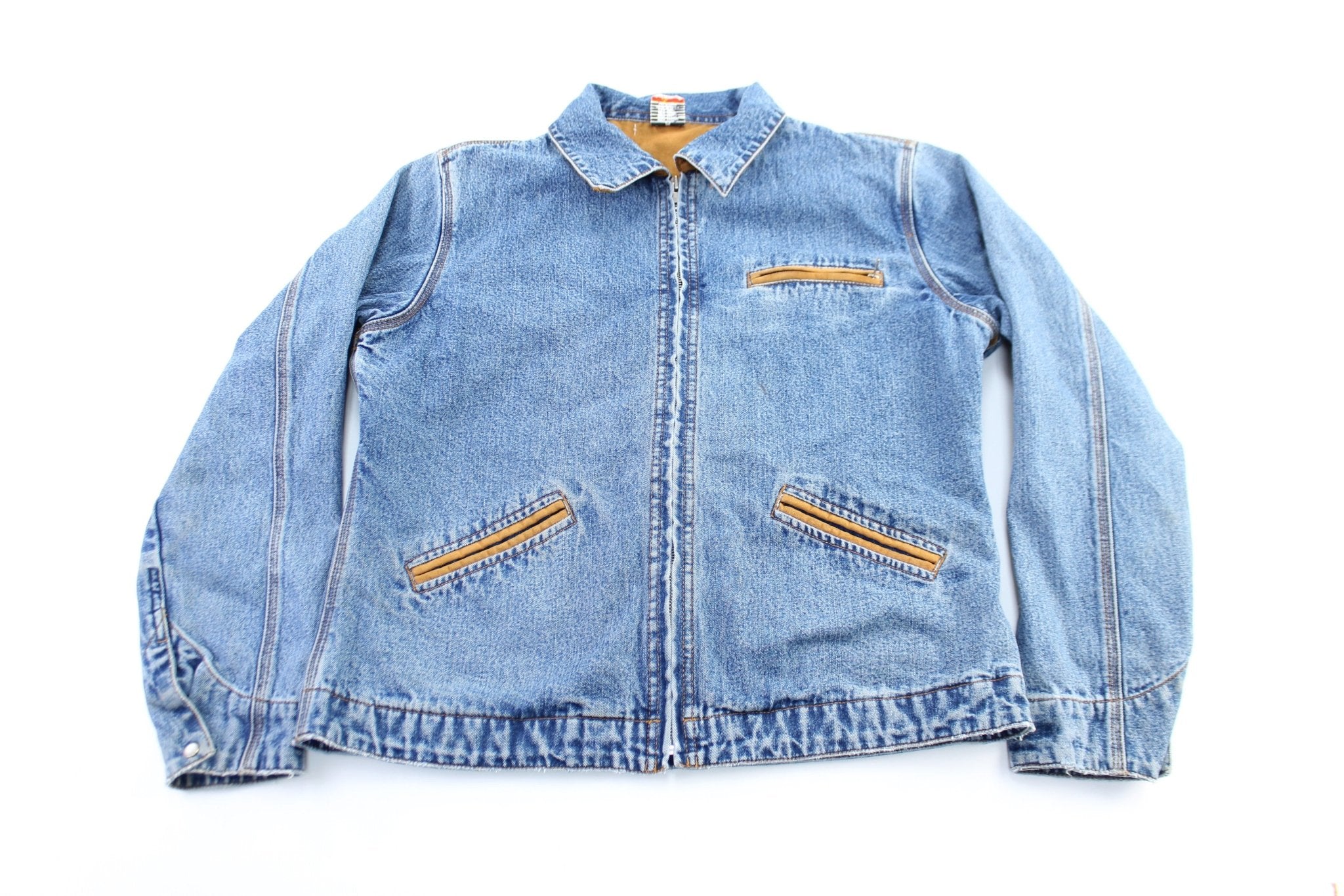 Women's Ethyl Denim Zip Up Jacket - ThriftedThreads.com