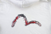 Women's Evisu Embroidered Pullover Hoodie - ThriftedThreads.com