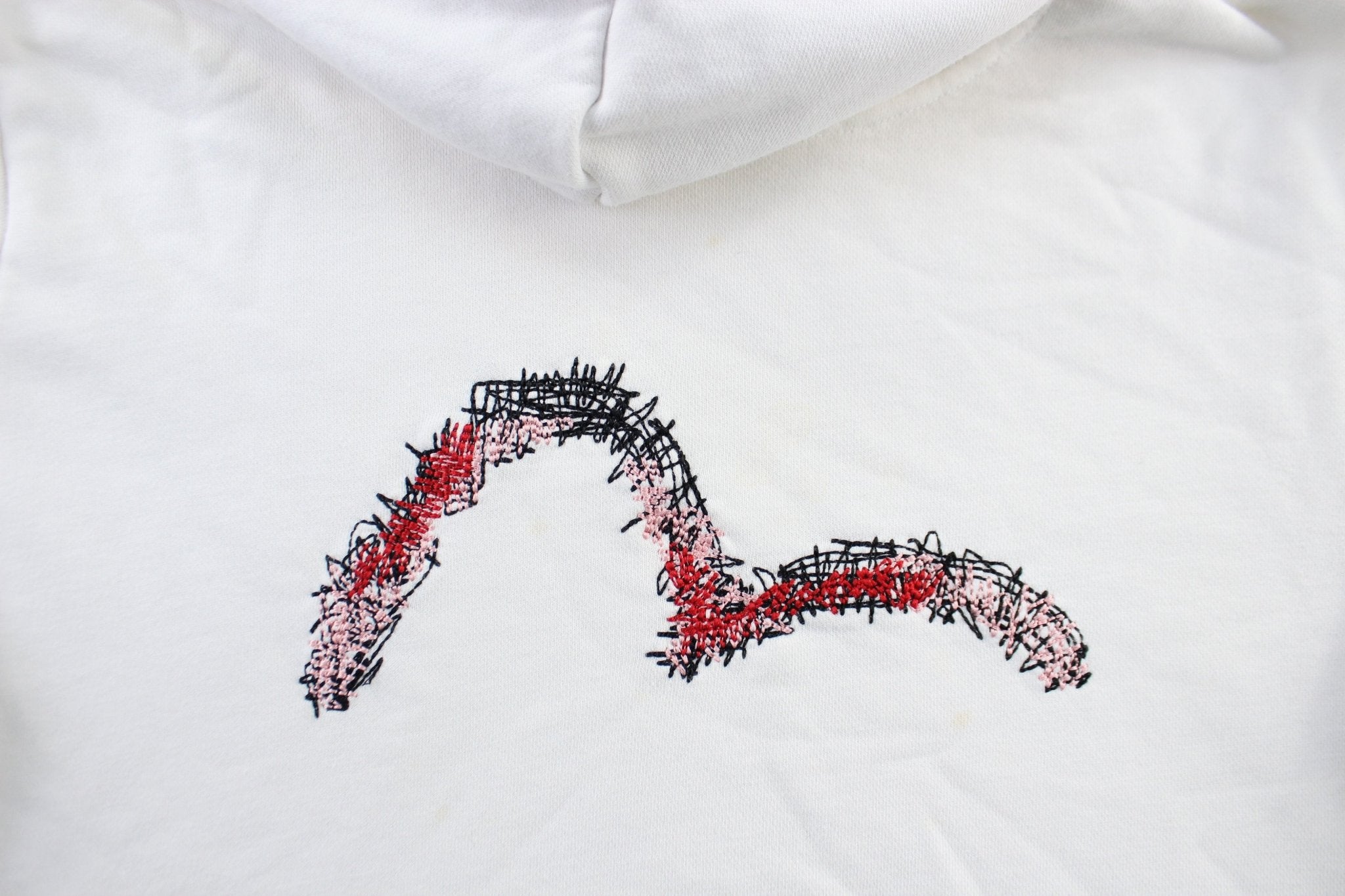 Women's Evisu Embroidered Pullover Hoodie - ThriftedThreads.com