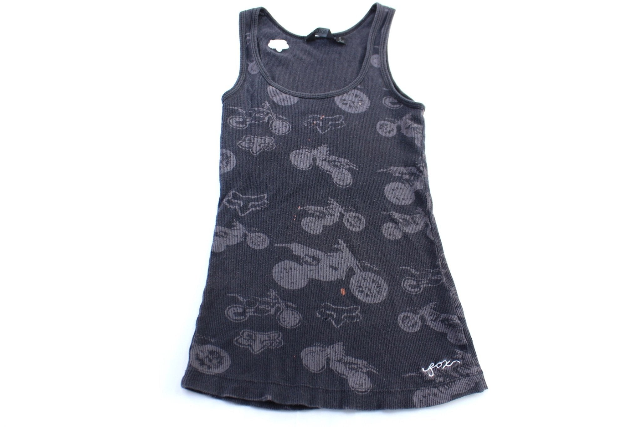 Women's Fox Embroidered Logo All Over Print Tank Top - Jerseys/Tanks - Thrifted Threads