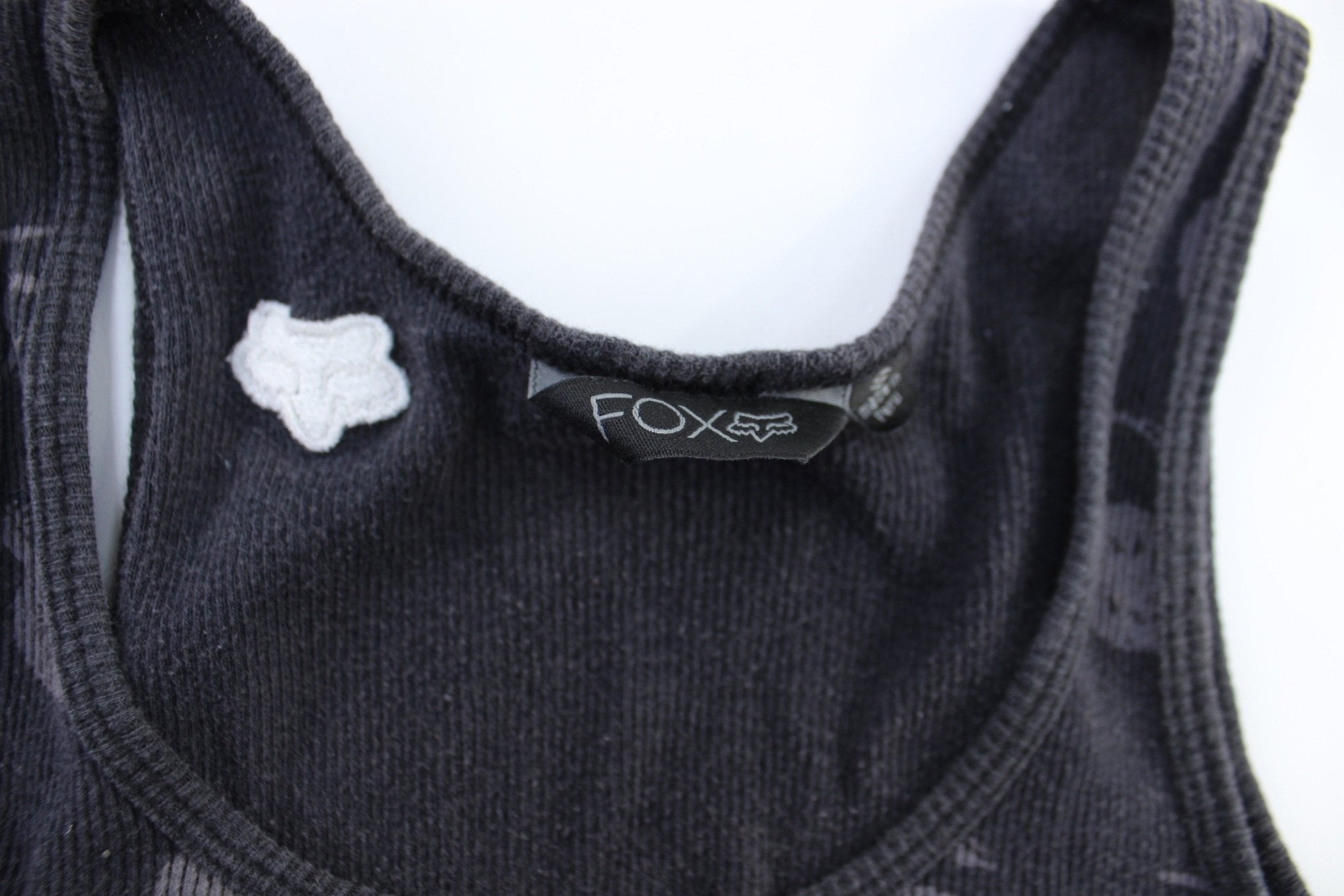 Women's Fox Embroidered Logo All Over Print Tank Top - Jerseys/Tanks - Thrifted Threads