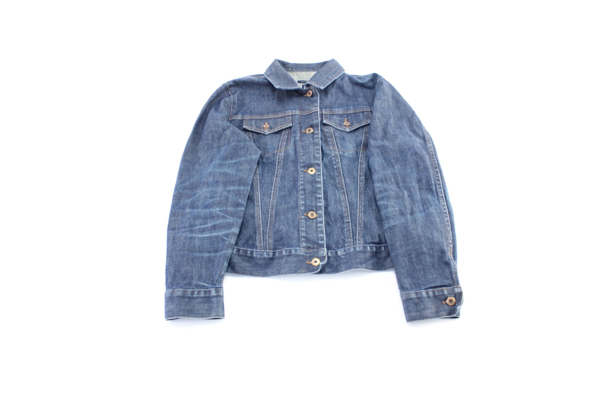 Women's Gap Dark Wash Denim Jacket - ThriftedThreads.com
