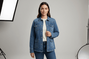 Women's GAP Dark Wash Denim Jacket - ThriftedThreads.com