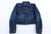 Women's GAP Dark Wash Denim Jacket - ThriftedThreads.com
