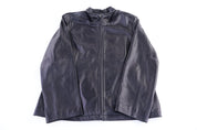 Women's George Black Full Zip Leather Jacket - Jacket - Thrifted Threads