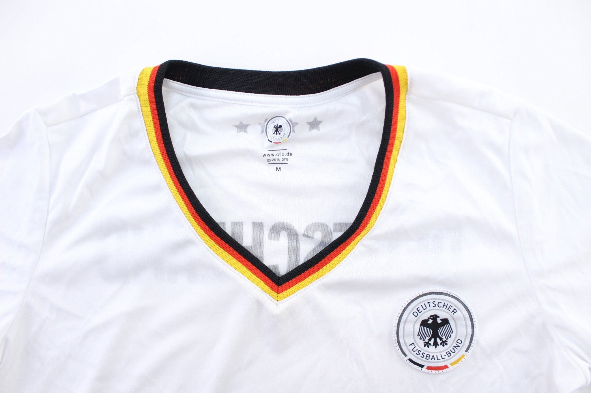 Women's Germany Embroidered Patch Soccer Jersey - ThriftedThreads.com