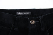 Women's Guess Black Velvet Pants - ThriftedThreads.com