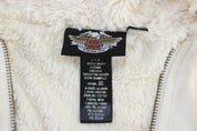 Women's Harley Davidson Embroidered White Jacket - ThriftedThreads.com