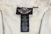 Women's Harley Davidson Embroidered White Jacket - Jacket - Thrifted Threads