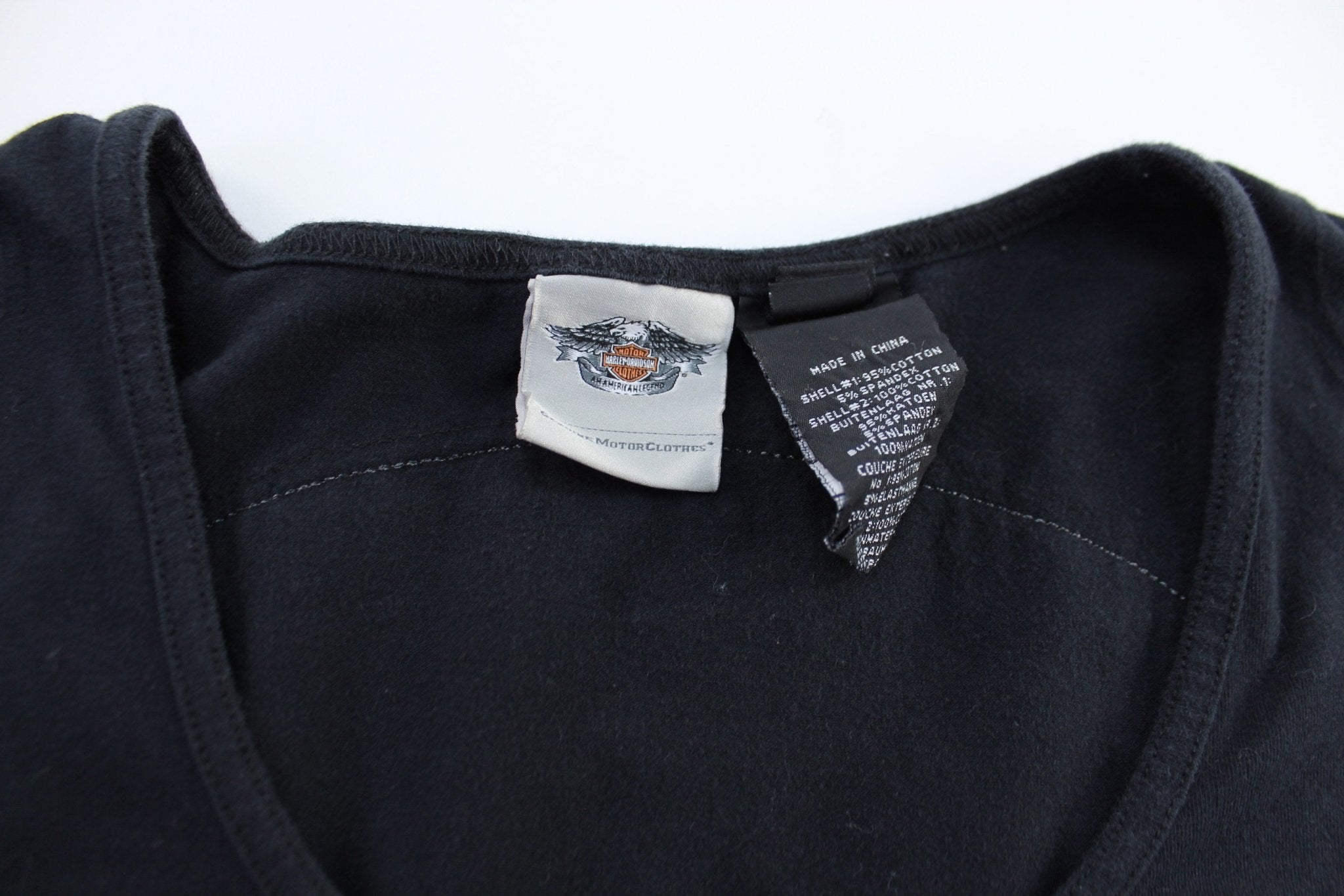 Women's Harley Davidson Motorcycles Black Biker T-Shirt - ThriftedThreads.com