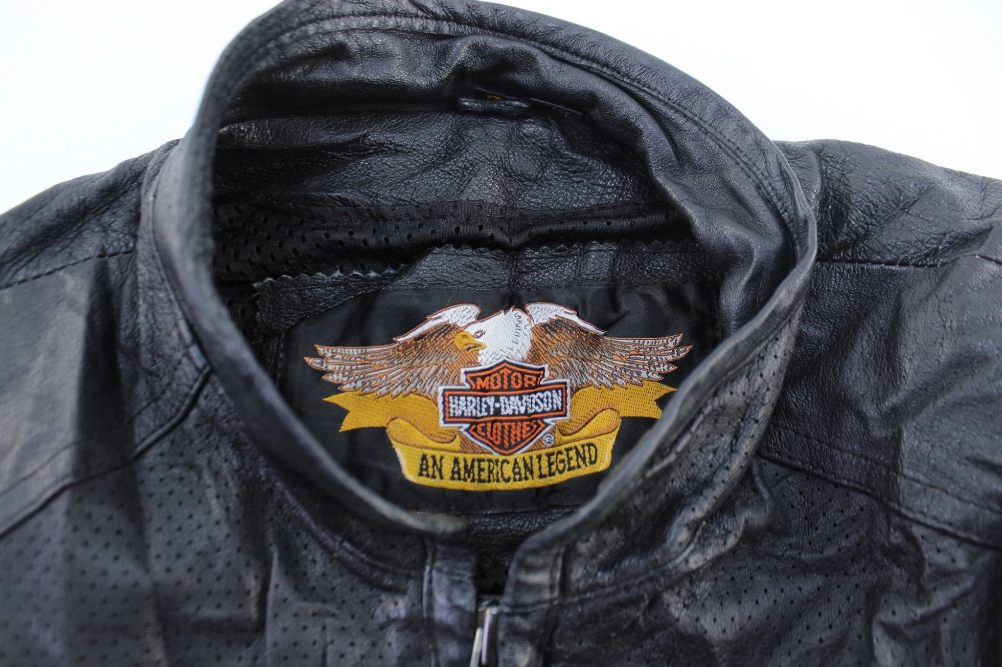 Women's Harley Davidson Motorcycles Black Leather Biker Jacket - ThriftedThreads.com