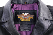 Women's Harley Davidson Motorcycles Black Leather Jacket - Jacket - Thrifted Threads