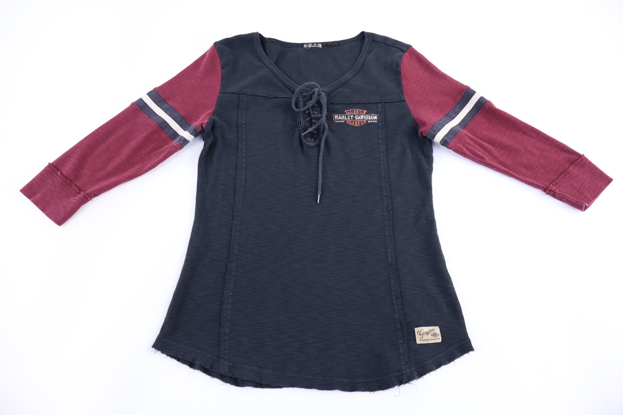 Women's Harley Davidson Motorcycles Black & Red T-shirt - Shirts & Tops - Thrifted Threads