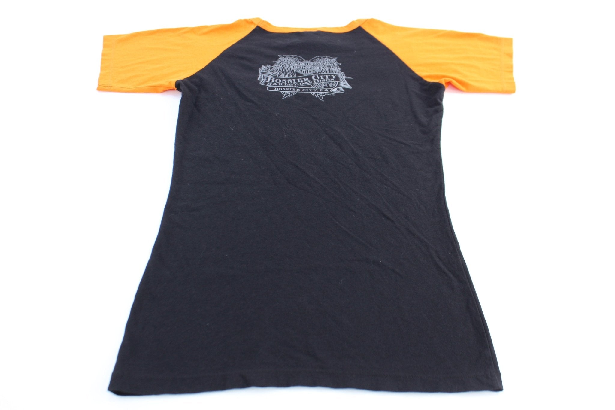 Women's Harley Davidson Motorcycles Bossler City, Louisiana T-Shirt - ThriftedThreads.com
