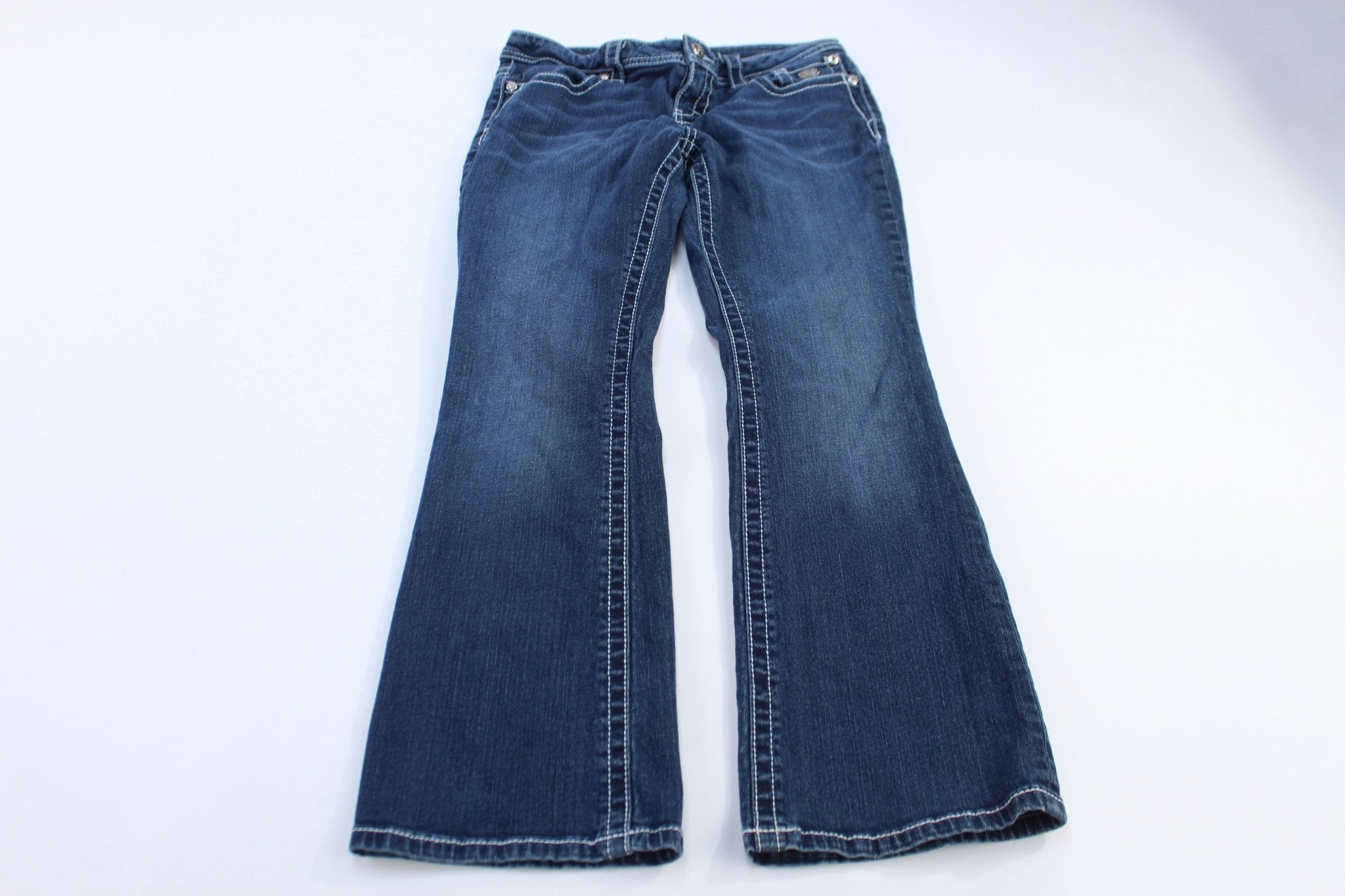 Women's Harley Davidson Motorcycles Dark Wash Denim Jeans - ThriftedThreads.com