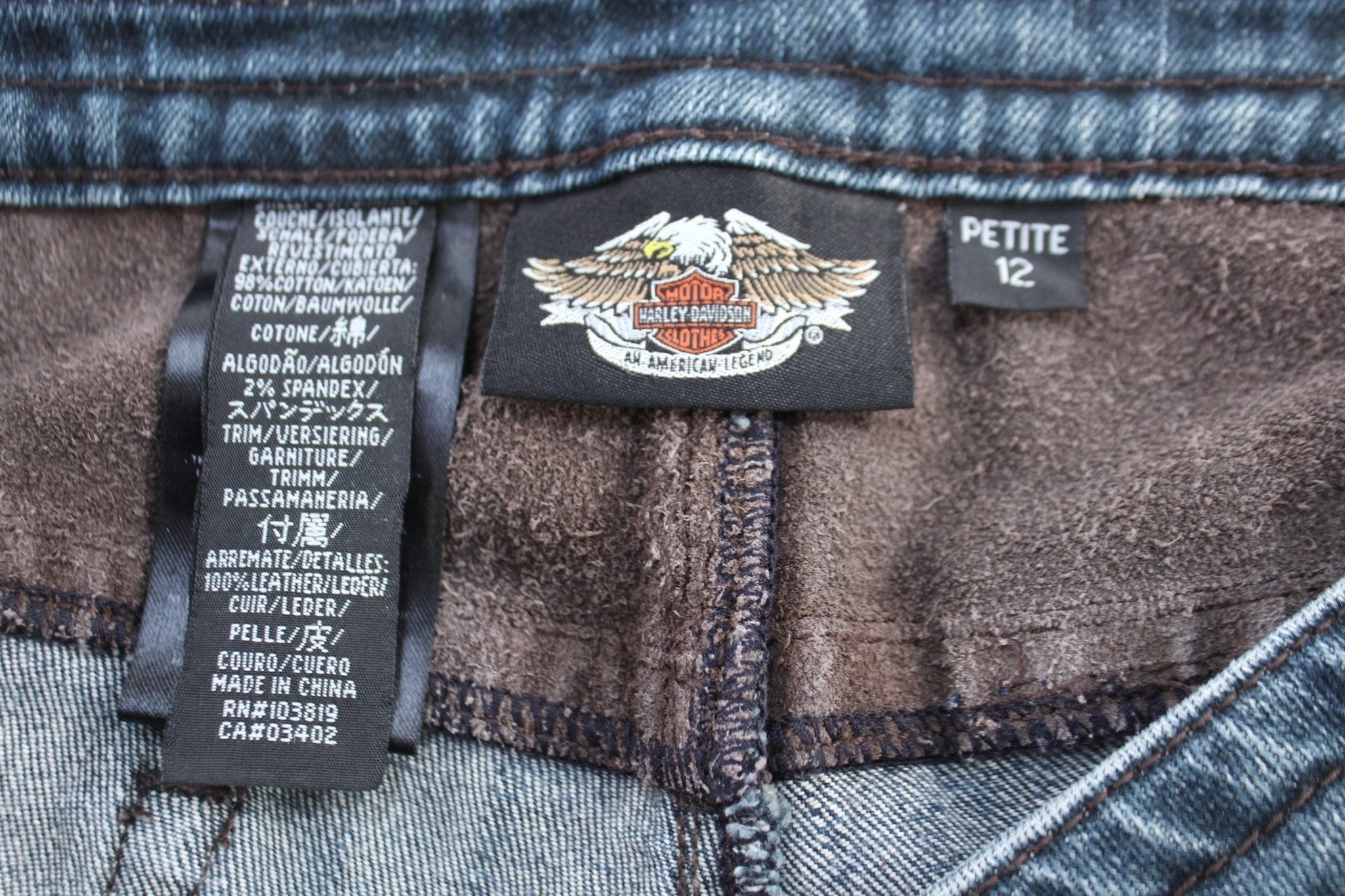 Women's Harley Davidson Motorcycles Dark Wash Denim Jeans - Pants/Shorts - Thrifted Threads