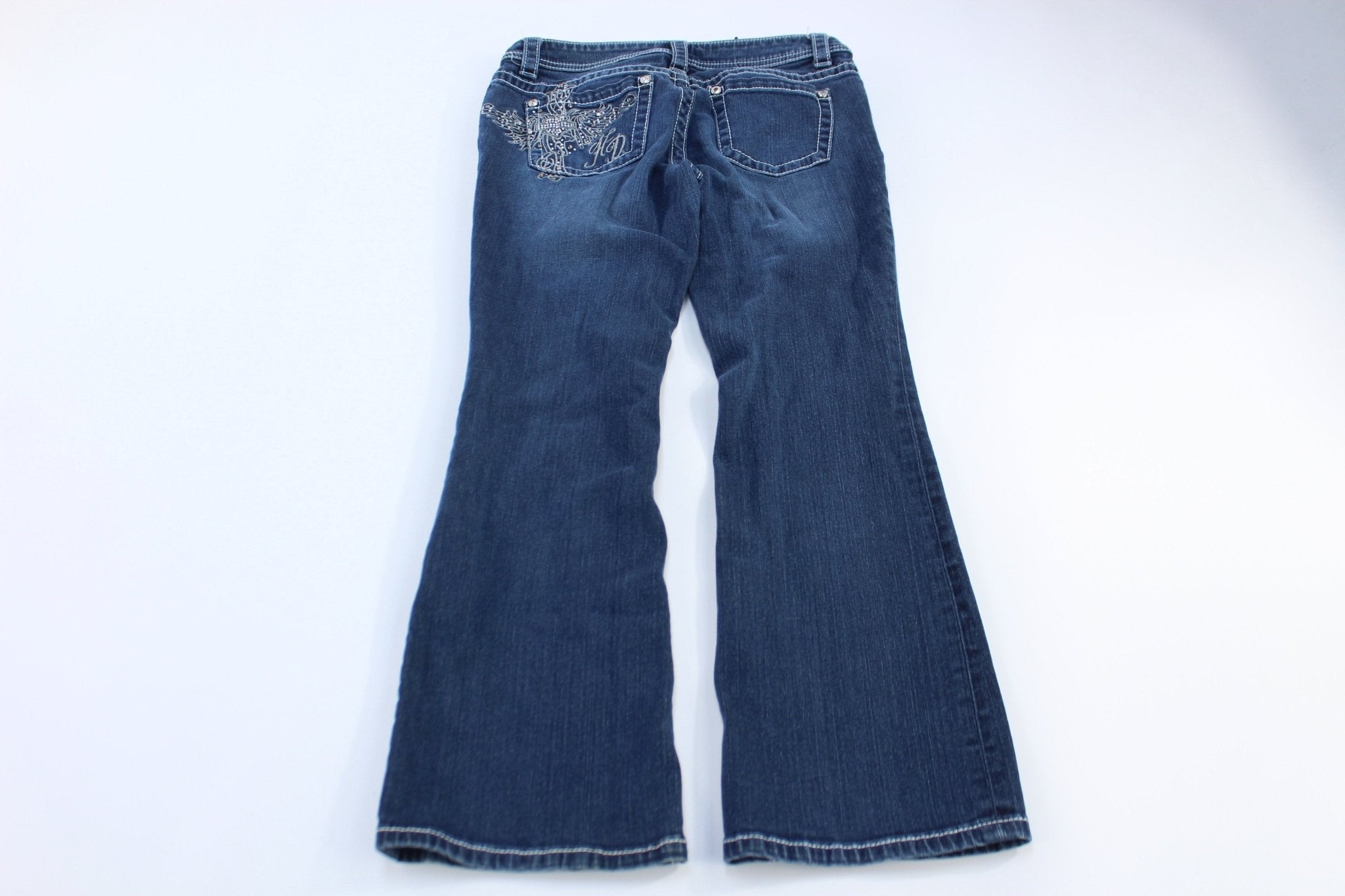 Women's Harley Davidson Motorcycles Dark Wash Denim Jeans - Pants/Shorts - Thrifted Threads