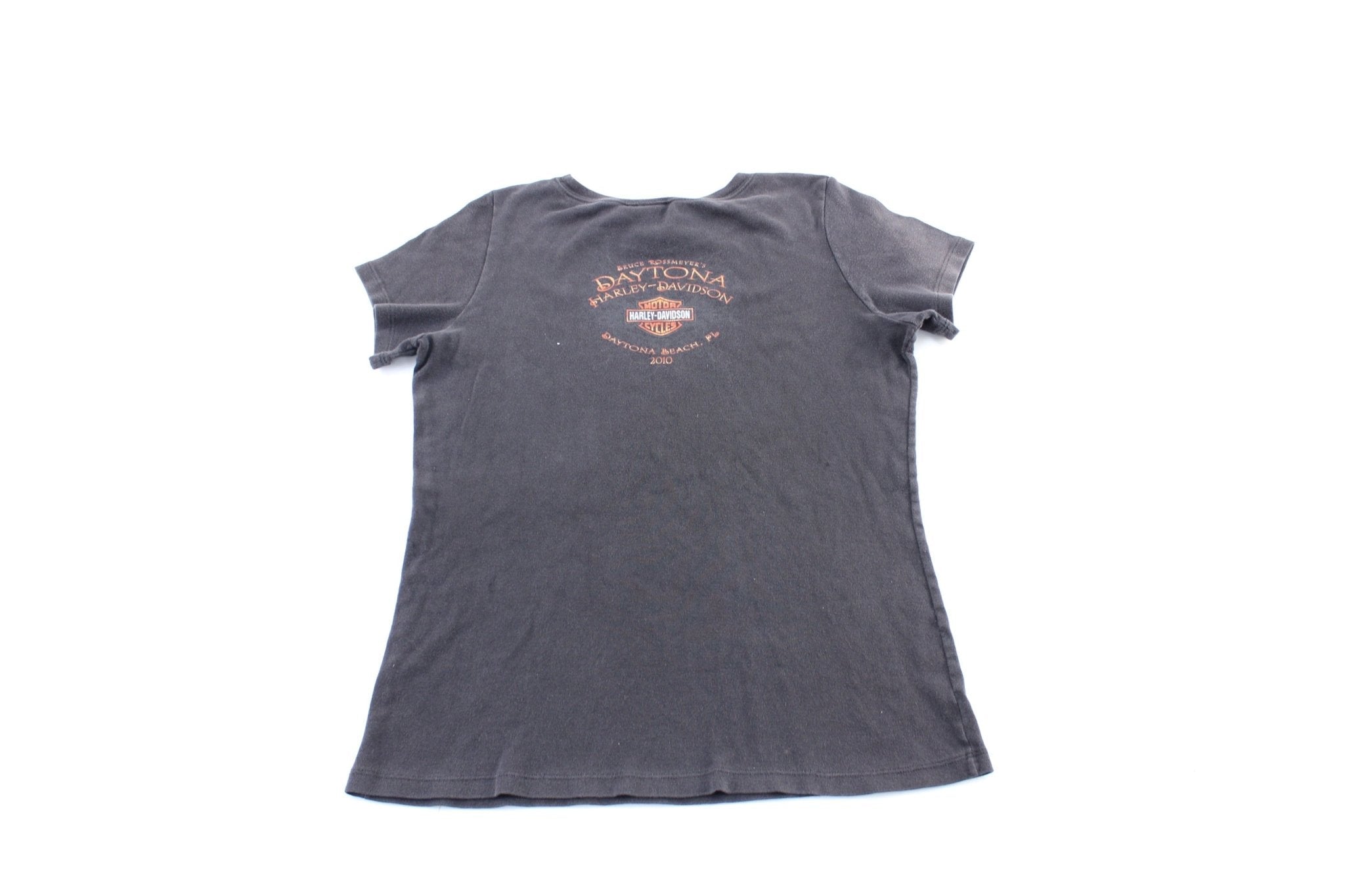 Women's Harley Davidson Motorcycles Daytona Beach, Florida T-Shirt - T-Shirt - Thrifted Threads
