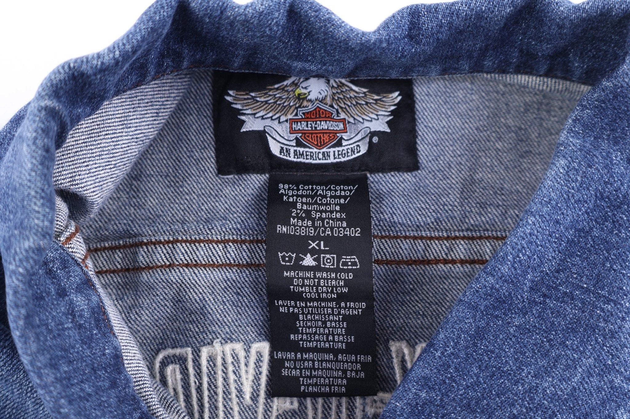 Women's Harley Davidson Motorcycles Denim Jacket - Jacket - Thrifted Threads