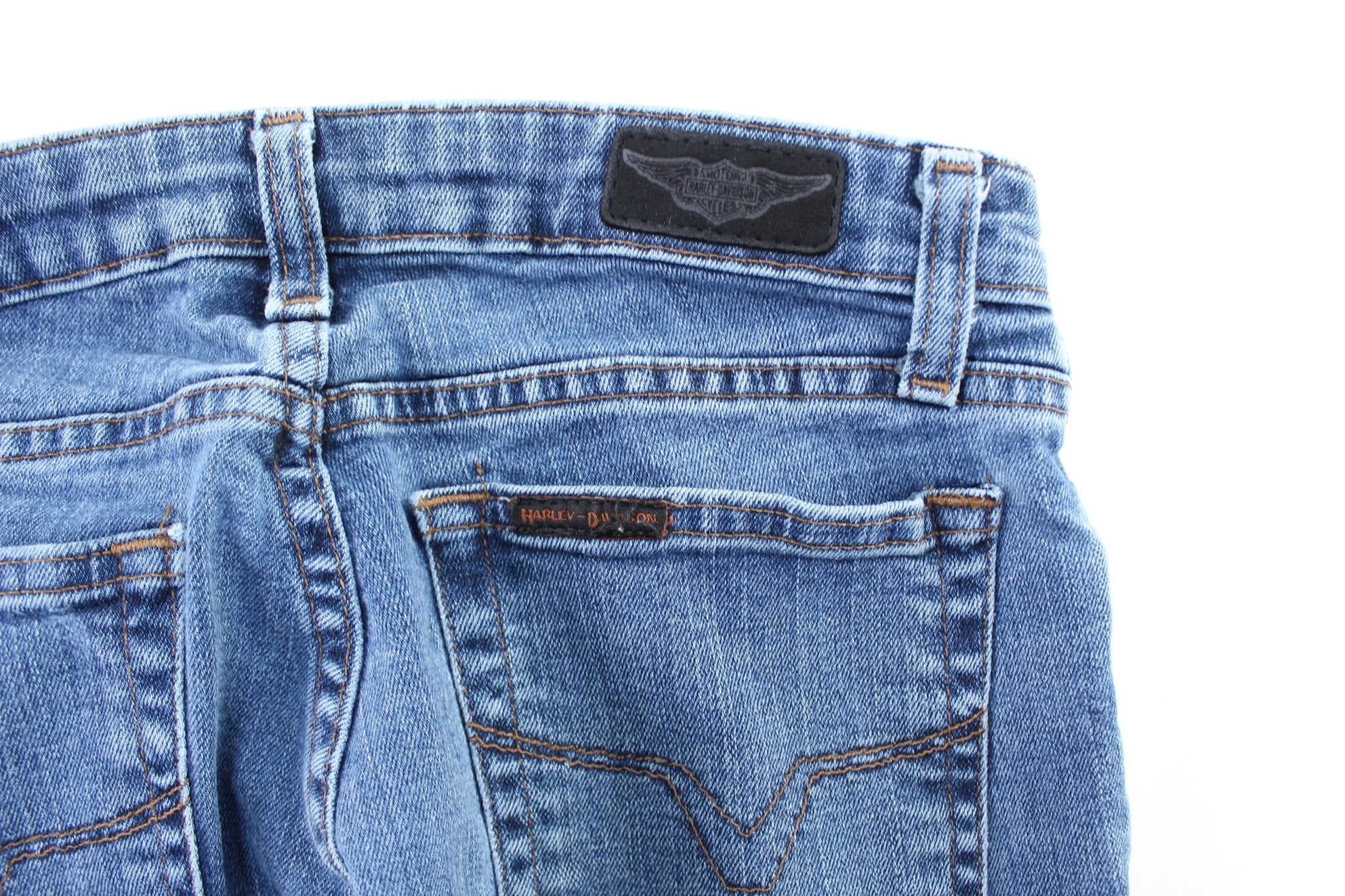 Women's Harley Davidson Motorcycles Denim Jeans - ThriftedThreads.com