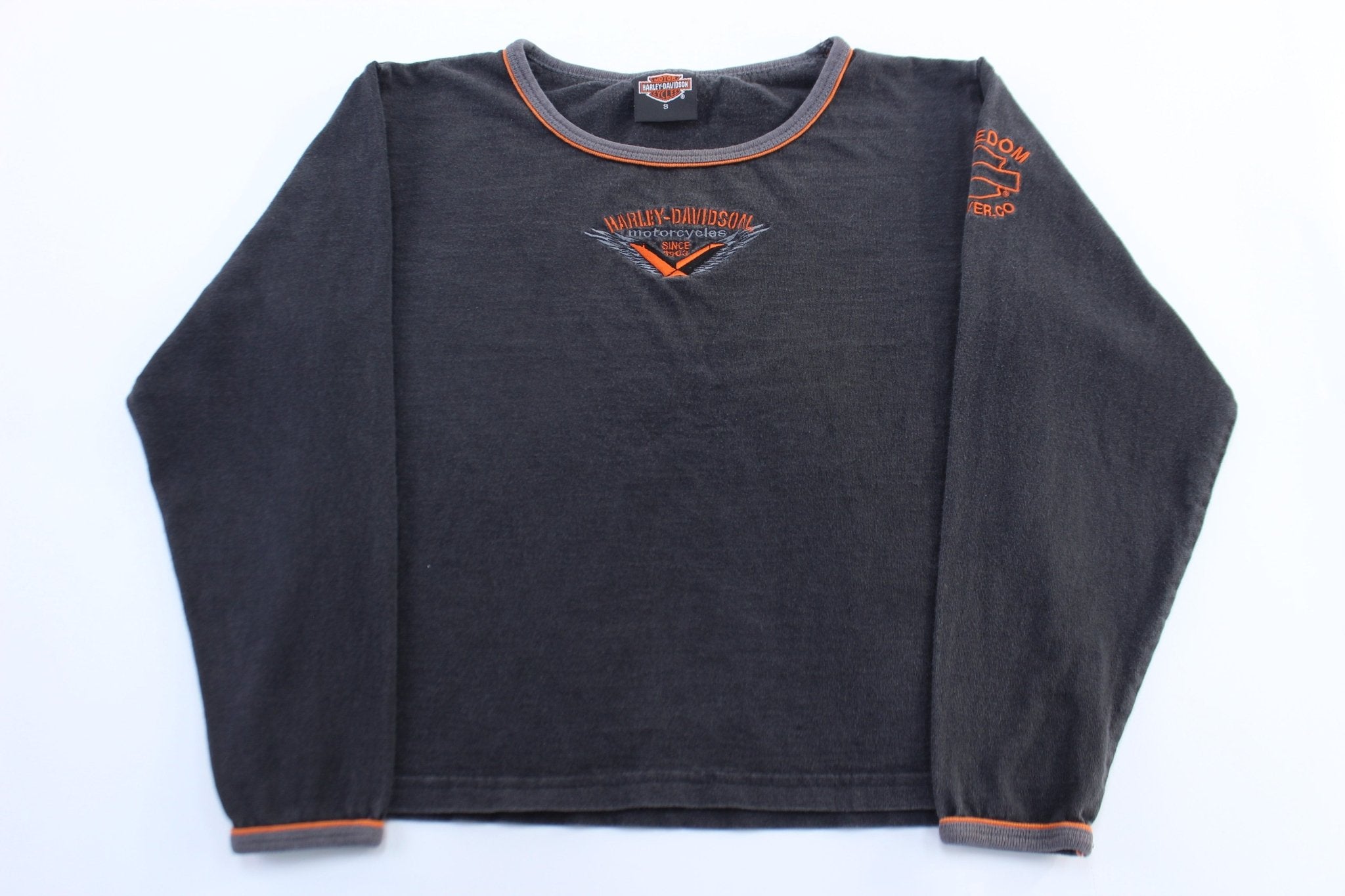 Women's Harley Davidson Motorcycles Denver, Colorado LS T-Shirt - ThriftedThreads.com