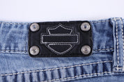 Women's Harley Davidson Motorcycles Embellished Denim Jeans - Pants - Thrifted Threads